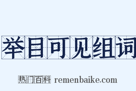 举目可见组词是什么意思的图片